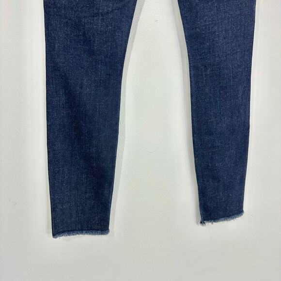 Mother Looker Ankle Fray Denim Jean Partner in Crime | Medium/Dark Wash | SZ 26 - Picture 7 of 12